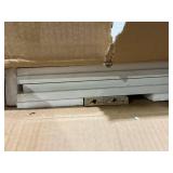 HOMCOM Sideboard Buffet Cabinet, Glass Door Credenza, Coffee Bar Cabinet with Adjustable Shelf, White