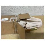 10 ft. Wooden Outdoor Patio Table Umbrella in Beige with Pulley Height Adjustable