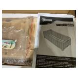 Outsunny Foldable Raised Garden Bed, Wooden Planter Box, Herb Garden Planter with Drainage Holes, for Backyard, Patio to Grow Vegetables, Herbs, and Flowers, 27.6" x 11.6" x 9.8"