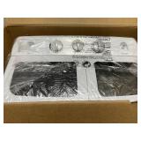 Direct Vent Natural Gas Wall Furnace with Thermostat, 17,000 BTU. Professional Vent Kit Included in Box. Gray/Black