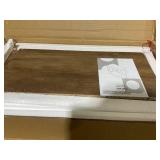 GALANO Doyle 23.4 in. W Knotty Oak 22.0 in. H Rectangular Wood End Table with Shelves