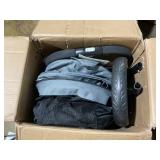 PawHut Pet Stroller for Small Dogs and Medium Dogs, Foldable Cat Pram, Dog Pushchair with Adjustable Canopy, 3 Big Wheels