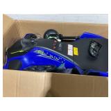Aosom 12V Electric Drifting Go Kart w/ Slow Start, Music, Lights, Blue