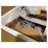 Outsunny Outdoor Grill Cart with Stainless Steel Top, Solid Wood Outdoor Kitchen Island with Wheels, Drawer, Side Handle, Brown