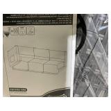 Outsunny 3 Seater Wicker Sofa with Side Trays, Outdoor Patio Couch with 6" Thick Back Cushions, Deep Seating, Mixed Gray