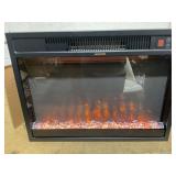 COSTWAY 23 Inches Electric Fireplace Insert, 750W/1500W Fireplace Heater, Adjustable Flame Color & Brightness, 1H-8H Timer, Thermostat and Overheat Protection