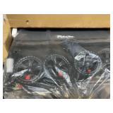 Foldable Double Pet Stroller, Adjustable Sunshade, Storage Basket, Black