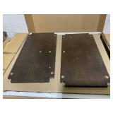 3-Tier Narrow End Table, Walnut, With Drawer And Storage Shelves