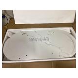 COSTWAY Industrial Wooden Oval Coffee Table with Storage