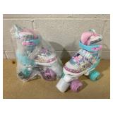 Nattork Kids Roller Skates 4 Sizes Adjustable Quad Skates Butterfly