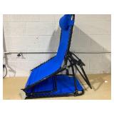 Folding Chaise Lounge Chair, Adjustable Beach Chair, Folding Patio Recliner