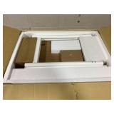 Costway HU11189US-NA Small Vanity Desk with Mirror & Lights Cute Kitty Makeup Table with Power Outlets, Natural