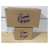 Costway TQ10273US-NY 6V Ride-on Train 2-Seater with Carriage & Flashing LED Lights, Blue