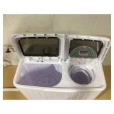 COSTWAY Portable Washing Machine, Twin Tub 20 Lbs Capacity, Compact Laundry Washer(