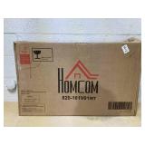 HOMCOM 32" Electric Fireplace with Mantel, Freestanding Heater with LED Log Flame, Overheat Protection and Remote Control, 1400W, White