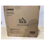 HOMCOM Clear Acrylic Side Table Waterfall End Table with Rounded Edges