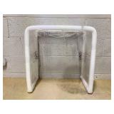 HOMCOM Clear Acrylic Side Table Waterfall End Table with Rounded Edges