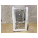 HOMCOM Clear Acrylic Side Table Waterfall End Table with Rounded Edges