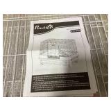 PawHut 2-Level Small Animal Cage Rabbit Hutch with Wheels, Removable Tray, Platform and Ramp for Bunny, Chinchillas, Ferret, Pink