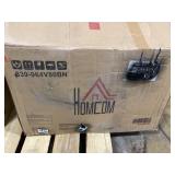 HOMCOM Modern RV Recliner Chair, PU Leather Swivel Recliner Armchair with Footrest for Living Room, Brown