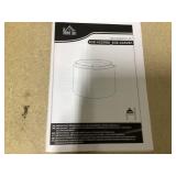 HOMCOM Round Storage Ottoman Coffee Table with Flip Top Tray, Gray