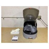 PawHut Cat Litter Box Easy to Clean Open with Scoop, Gray