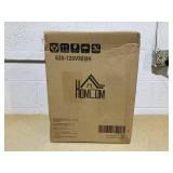 HOMCOM Electric Fireplace Stove, Freestanding Fireplace Heater, 750W/1500W, Black