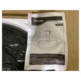 Outsunny 20lbs Half Round Patio Umbrella Base Outdoor Decorative Resin Parasol Stand Holder for ?1.5", ?1.9" Pole, for Lawn, Deck, Backyard, Garden, Black