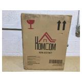 HOMCOM Fireplace Stove, Electric Fireplace Heater with Realistic LED Flames and Logs, 725W/1450W, White