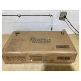 PawHut Pet Feeder Station Storage Cabinet, Dog Food Storage Container with Dog Raised Bowls, Watering Supplies, Black