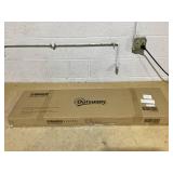 Outsunny Raised Garden Bed, Outdoor Metal Planter Box with Mini Greenhouse, White and Silver