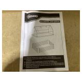 Outsunny Raised Garden Bed, Outdoor Metal Planter Box with Mini Greenhouse, White and Silver