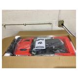 Qaba 12V Battery Powered Ride on Car, Ride on Truck w/ Remote, 4 Suspension Wheels, Music Horn Lights, Red