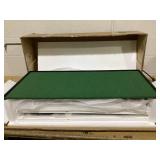 PawHut Wooden Bunny Rabbit Hutch Small Animal Habitat with Ramp Removable Tray Weatherproof Roof Indoor/Outdoor Gray