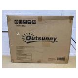 Outsunny Chaise Lounge Chair Outdoor, 5-Position Adjustable Sun Tanning Chair with Carrying Handle and Side Pocket, Folding Bed Cot with Removable Pillow for Garden, Beach, Patio, Pool, Camp, Gray