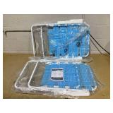 Outsunny Set of 2 Patio Folding Chairs, Classic Outdoor Camping Chairs, Portable Lawn Chairs w/ Armrests, Blue