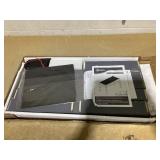 Outsunny 34" Raised Garden Bed, Elevated Wooden Planter Box with Holes for Vegetables, Herb, Flowers for Backyard, Dark Gray