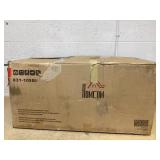 HOMCOM Retro High Back Armless Royal Accent Chair Fabric Upholstered Tufted Seat for Living Room, Dining Room and Bedroom, Blue