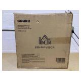 HOMCOM Modern Acrylic End Table, Waterfall Side Table with Rounded Edges and Storage for Small Spaces, 21" x 12" x 21", Clear