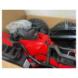 Aosom 12V 4 Wheeler Kids ATV with Music, Headlights for 37-60 Months Boys and Girls, Red