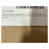 Essentials 2 ft. x 6 ft. Silver Grey Solid Contemporary Indoor/Outdoor Patio Kitchen Runner Area Rug