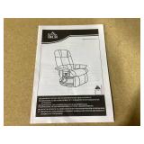 HOMCOM Faux Leather Manual Recliner, Adjustable Swivel Lounge Chair