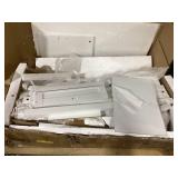 HOMCOM 71" Kitchen Pantry Cabinet with Microwave Stand, Kitchen Hutch with 2 Drawers and Adjustable Shelves, White