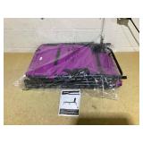 Outsunny Folding Chaise Lounge Pool Chair with 4-Position Reclining Back, Pillow, Breathable Mesh & Bungee Seat, Purple