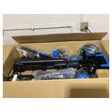 Aosom Kids Pedal Go Kart with Adjustable Seat and Shock Absorption - Blue