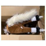 Qaba Kids Ride-on Walking Horse with Easy Rolling Wheels, Soft Huggable Body, & a Large Size for Kids 5-16 Years