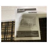 PawHut 43" Heavy Duty Dog Crate with Removable Tray, Lockable Wheels and Double Door, for Large and Extra Large Dogs, Black