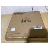 HOMCOM Coffee Table for Living Room, 24" Round Center Table with Hammered Tray Top and Metal Frame for Bedroom, Gold