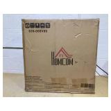 HOMCOM Round Storage Ottoman Bench, Button Tufted Ottoman with Flip Top for Living Room, Entryway and Bedroom, Gray