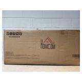 HomCom Upholstered Armless Fabric Loveseat with Button Tufted Design for Living Room